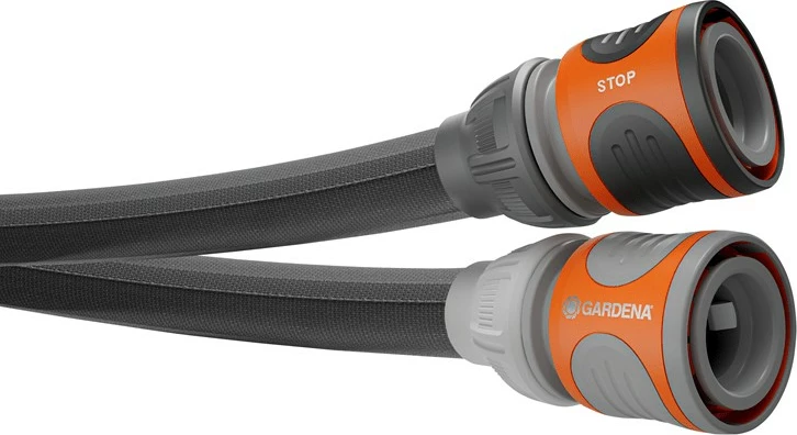 Vrtno cev Gardena Liano 15 m, tekstil/PVC, 22 bar, črno/siva