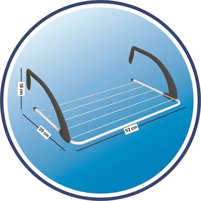 Stenski sušilnik za perilo Vileda Express, bel