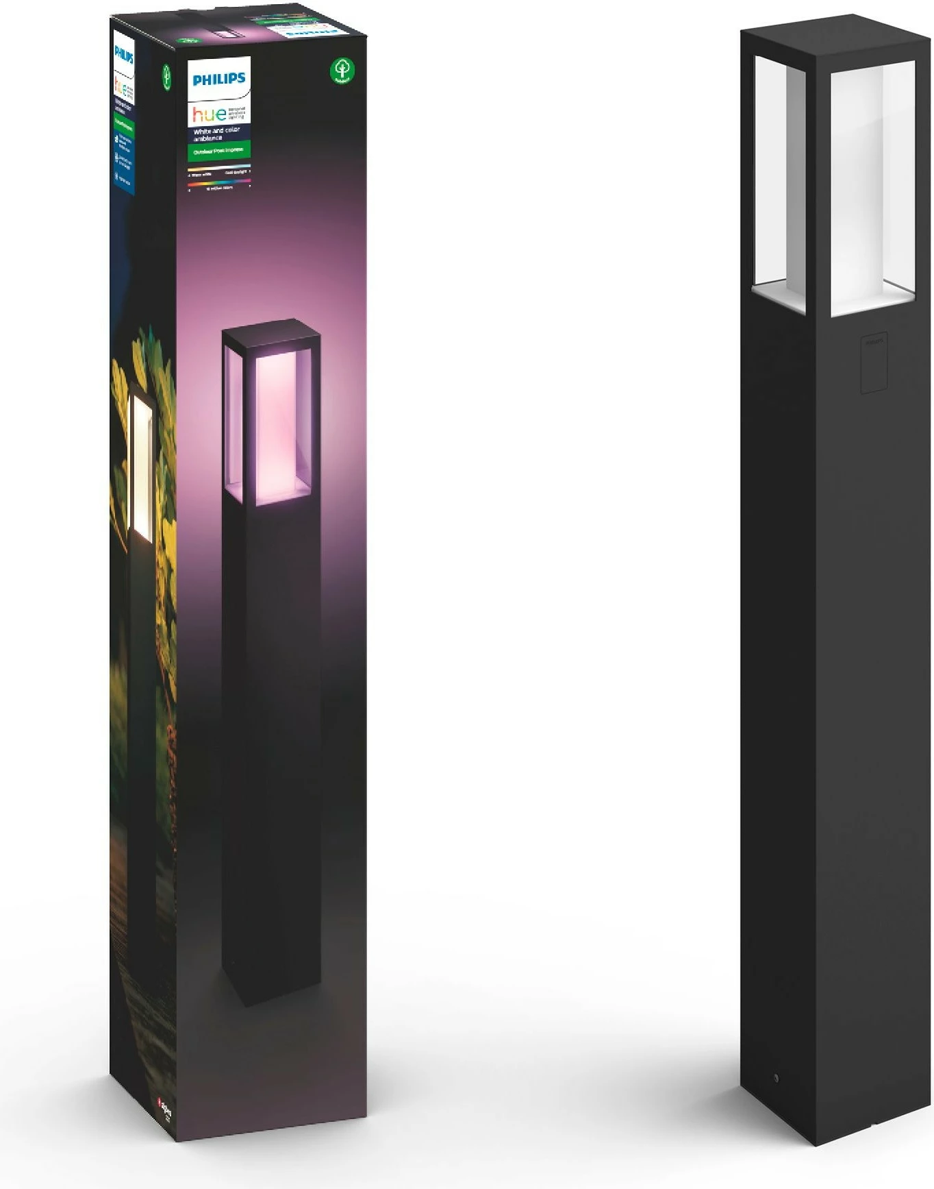 Zunanja pametna LED poštna luč Philips Hue 1743230P7, črna