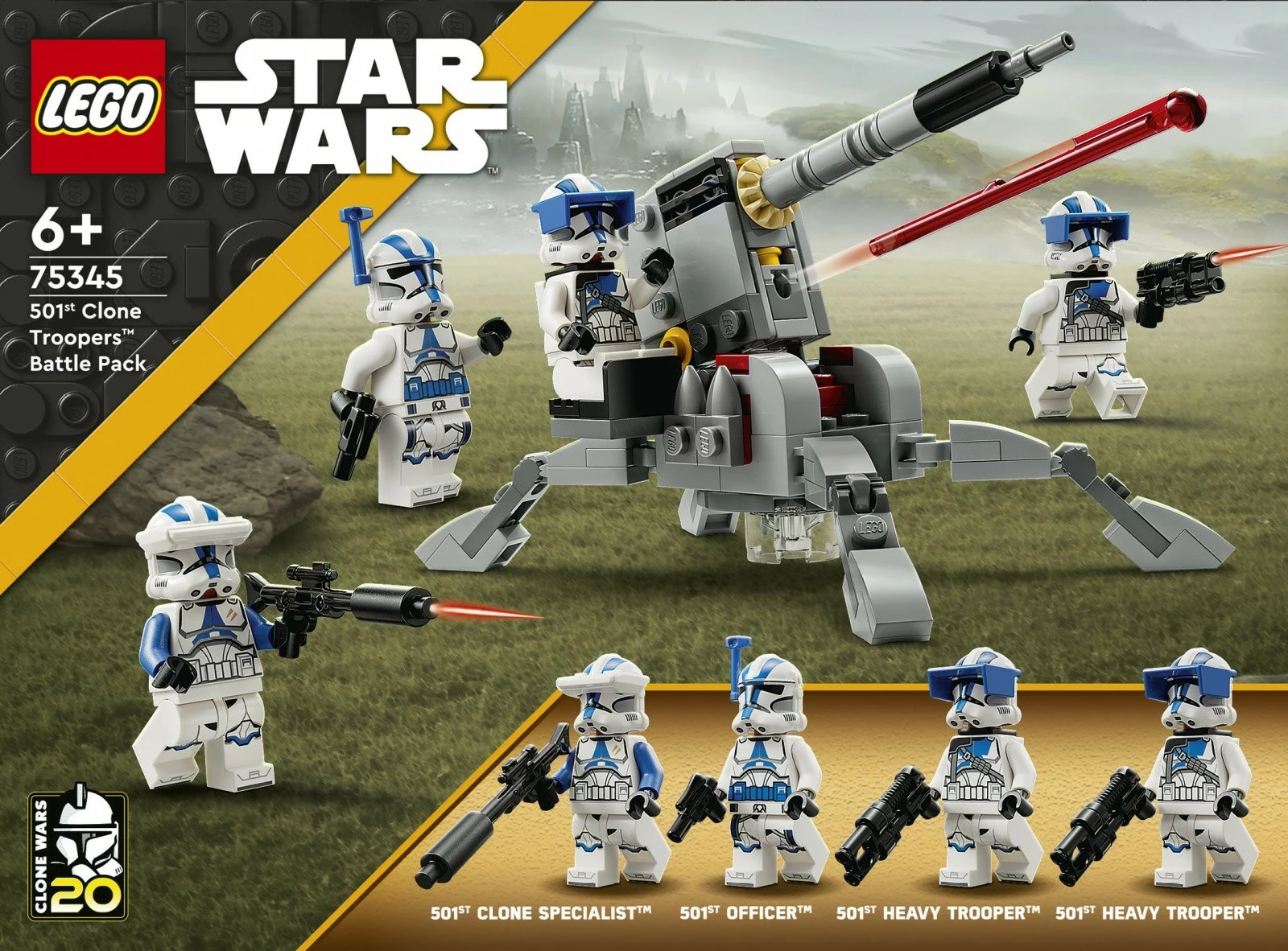 Set gradnikov LEGO Star Wars, Legija 501 Clone Troopers 75345, 119 kosov, plastika