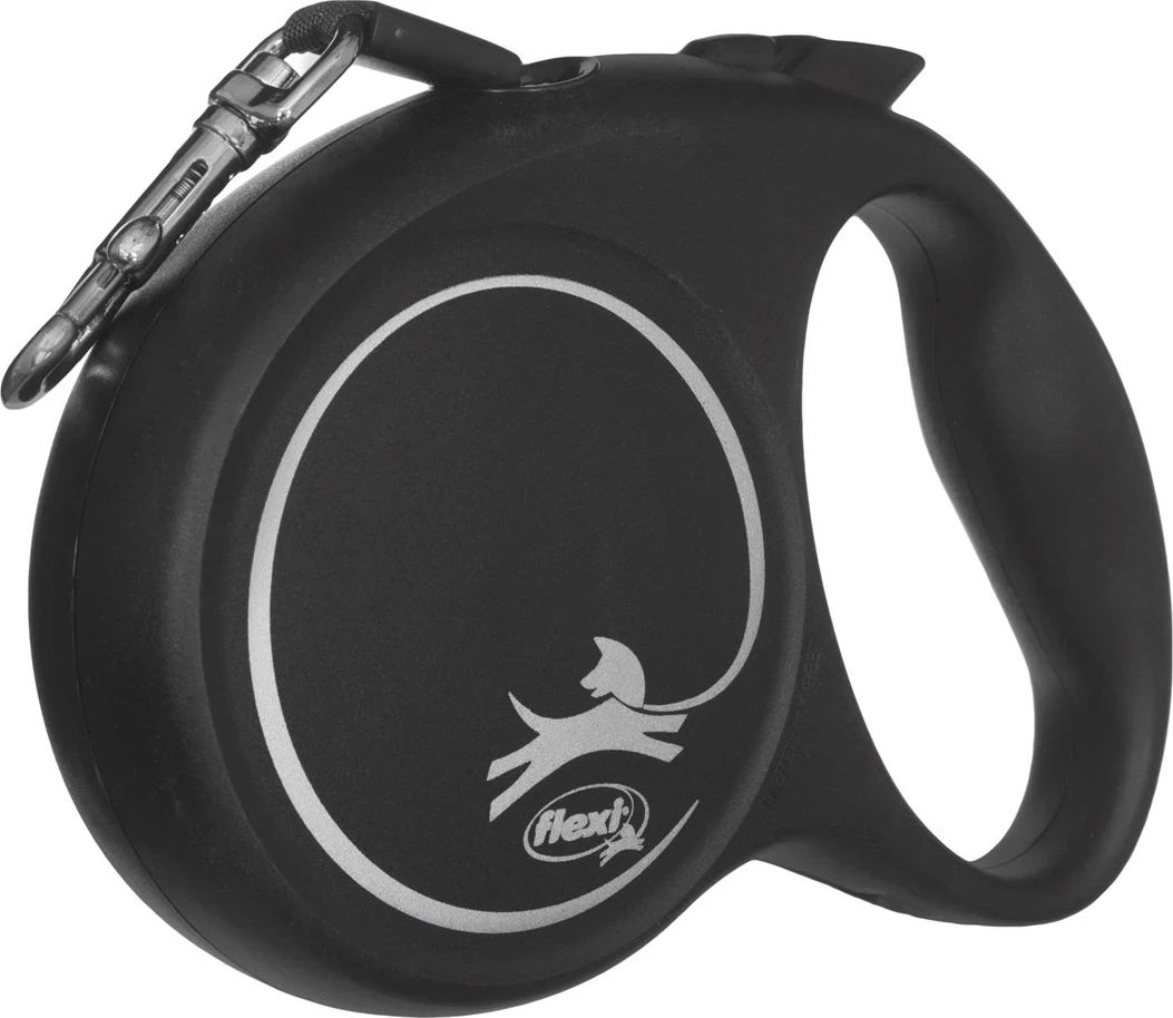 Raztegljiva vrv za psa Flexi, M, 5 m, črna