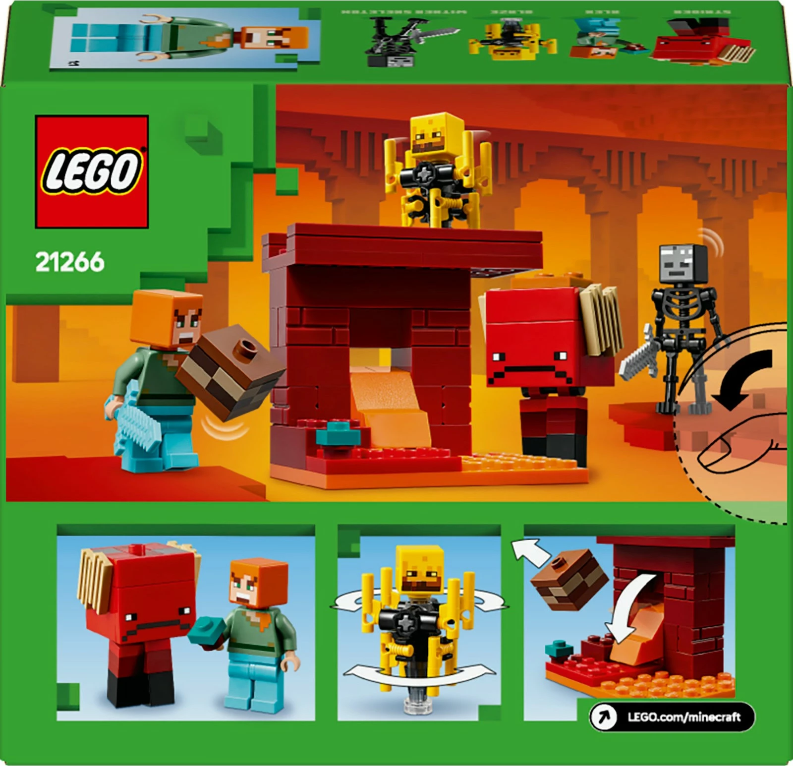 Set za gradnjo LEGO Minecraft 21266, 99 delov, večbarven