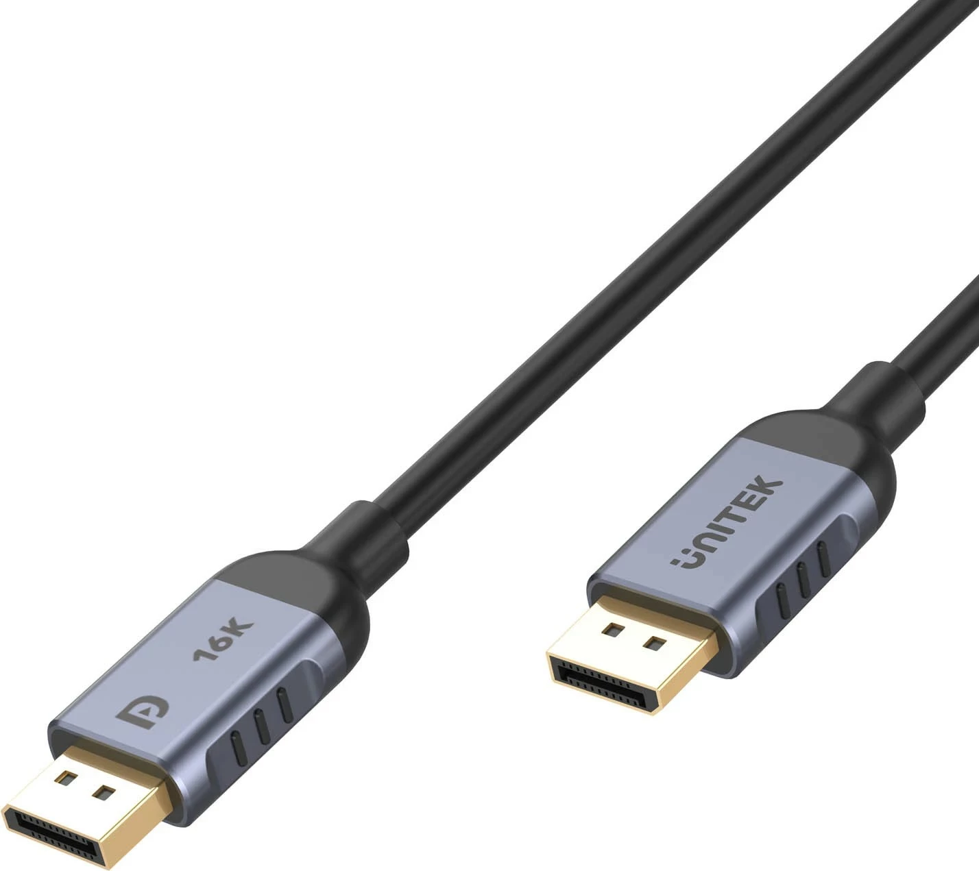 Kabel DisplayPort 2.1 Unitek 8K@120Hz 1 m, črno-siv