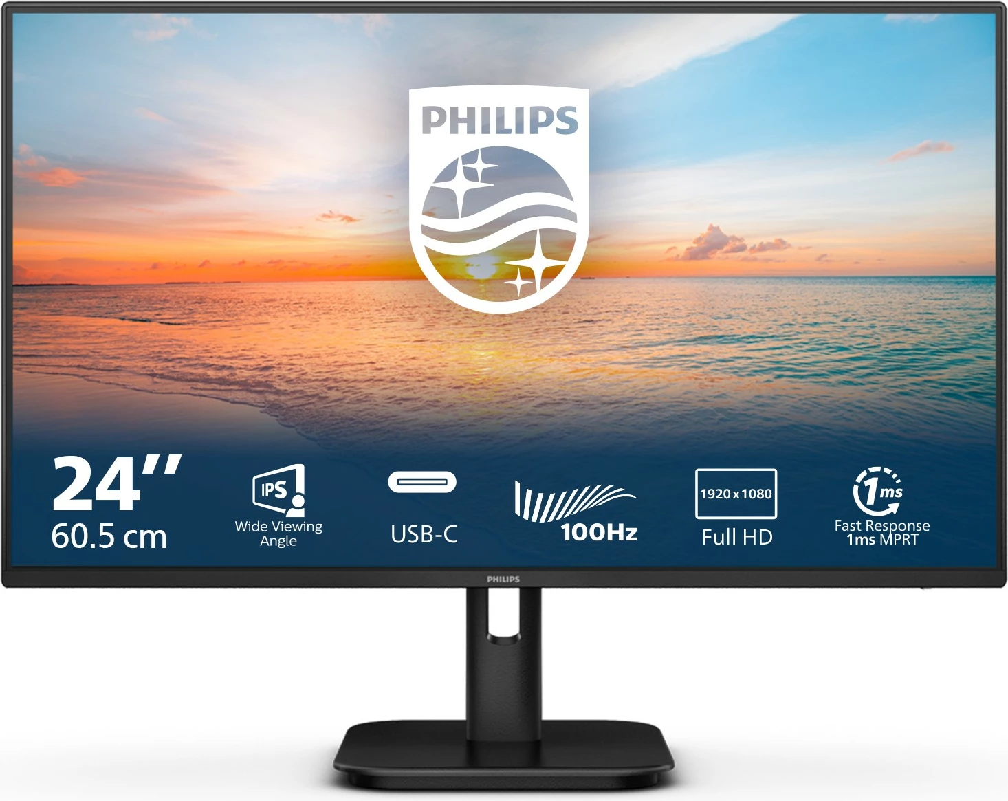 LCD zaslon 23,8" Full HD, Philips 1000 series 24E1N1300A/00, črn LCD zaslon 23,8" Full HD, Philips 1000 series 24E1N1300A/00, črn