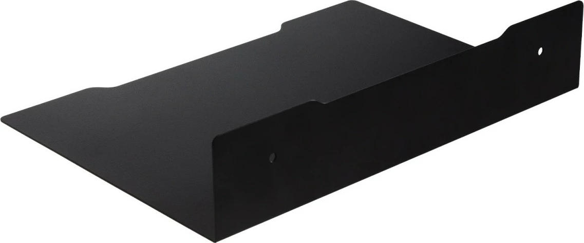 Stenska polica za dekoder Maclean MC-122, jeklo, črna