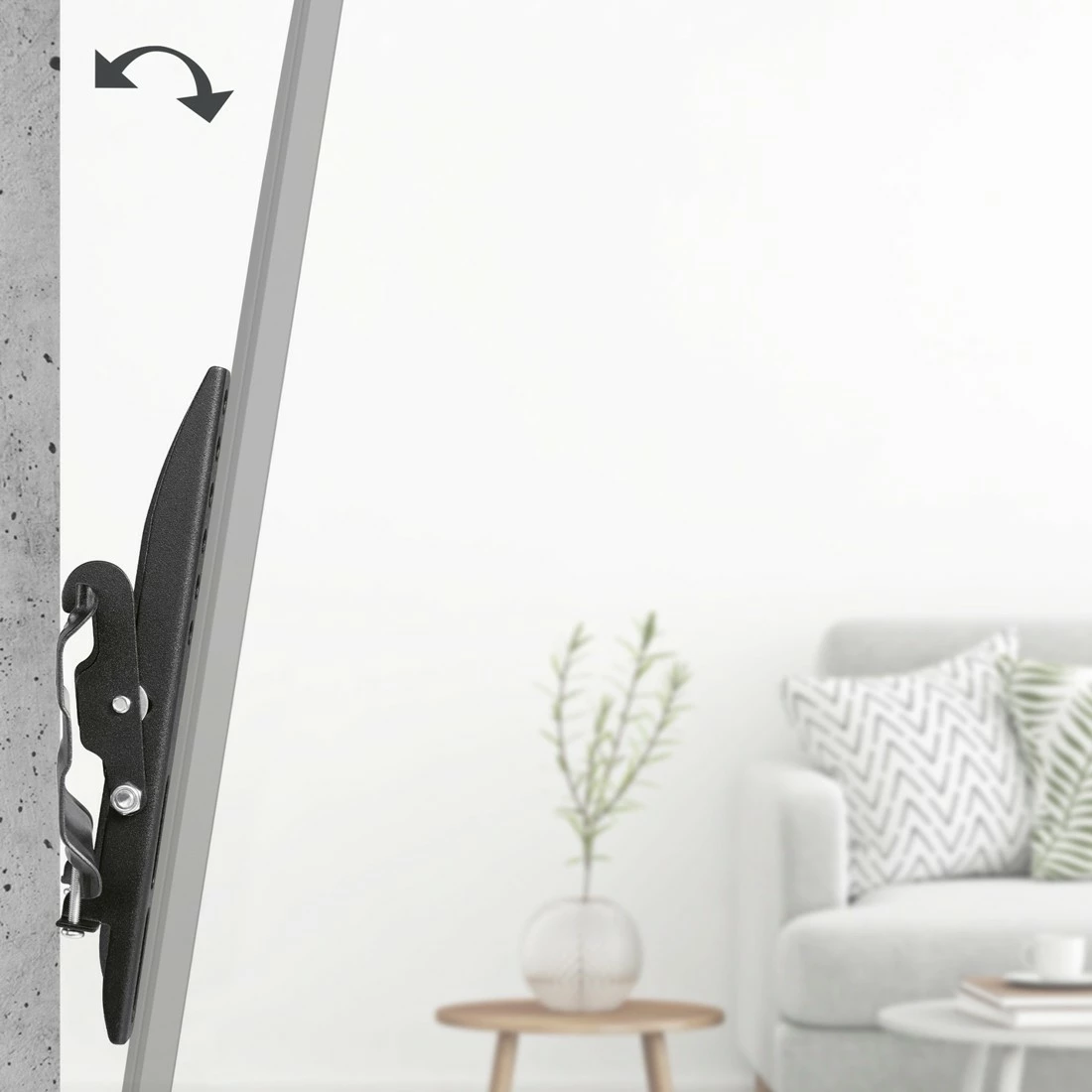 Stenski nosilec za TV za LCD/LED 19–48 palcev, VESA 200x200, črn Hama 220806