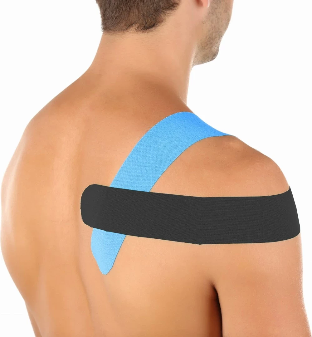 Elastični kinesiotape MDH DRQR5C4CHX5XP, 50 mm, moder