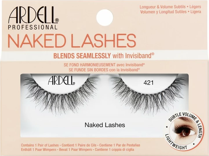 NARAVEN videz in volumen Ardell Naked Lashes 421, 1 kos, 421 črna