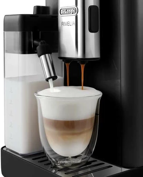 Kavni aparat DeLonghi Rivelia EXAM 440.55B, samodejen, 1,4 l, črn