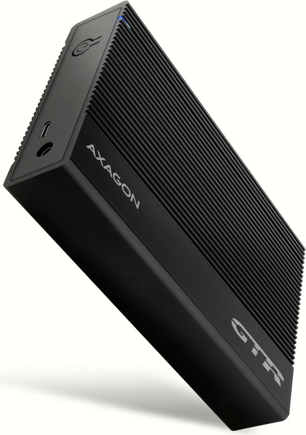 Zunanje računalniško ohišje za trdi disk 3,5", USB 3.2 Gen 1, SATA, kovinsko, črno AXAGON EE35-GTR