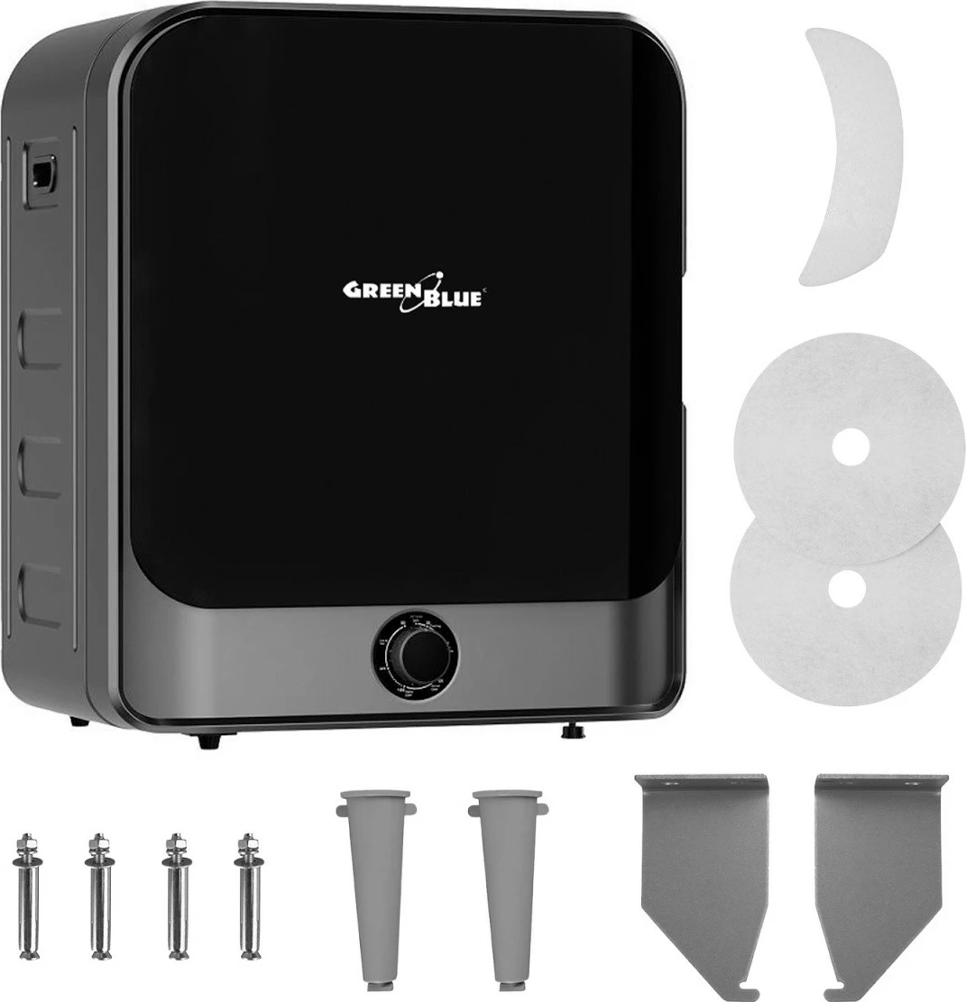 Sušilnik perila z bobnom, GreenBlue GB415, 3 kg, 5 programov, ventilacijska cev 50–160 cm, siv