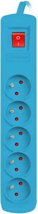 Zaščitna vtičnica Natec Bercy 400, 5 izhodov, 1,5 m, modra
