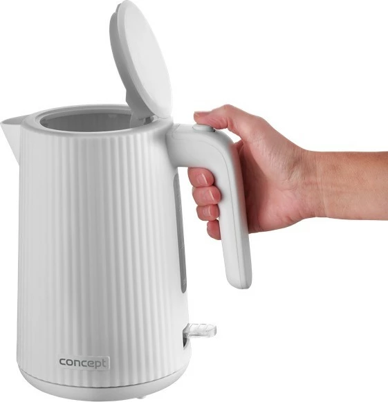 Električni čajnik 1,7 L, 2200 W, plastičen, bel, Concept RK2390