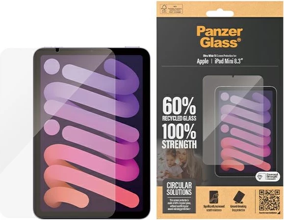 Zaščitno steklo Ultra-Wide Fit za iPad mini 8.3" (2024), PanzerGlass, prozorno