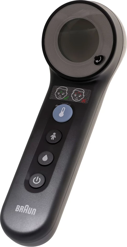 Brezstični termometer za čelo Braun BNT400B, LCD, črn