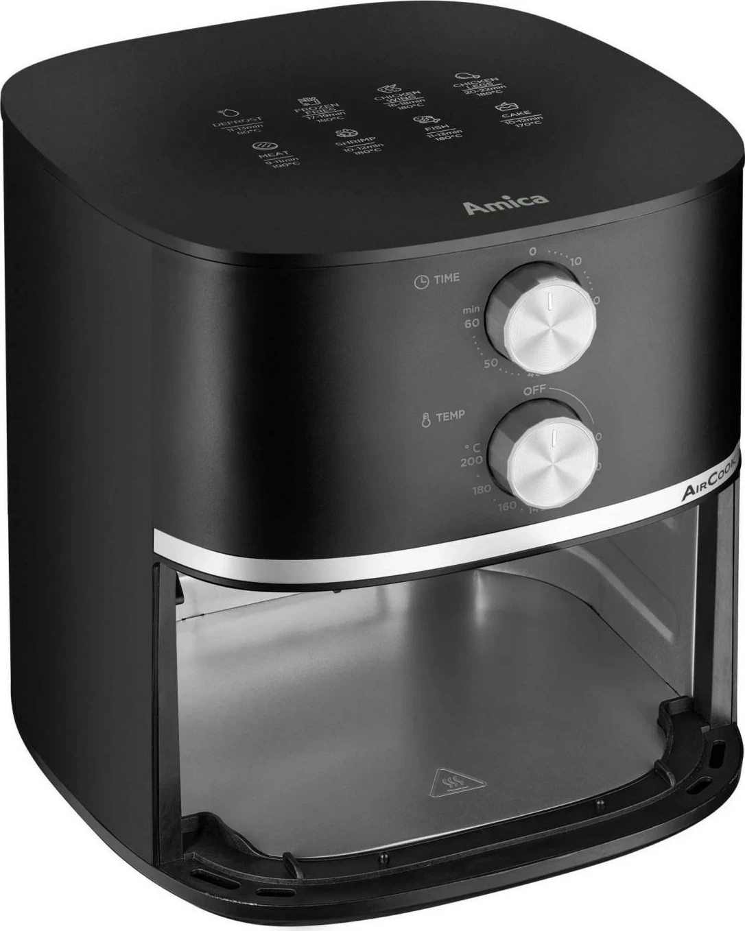 Cvrtnik brez olja Amica AFM Friend 2020, 5,5 l, črn