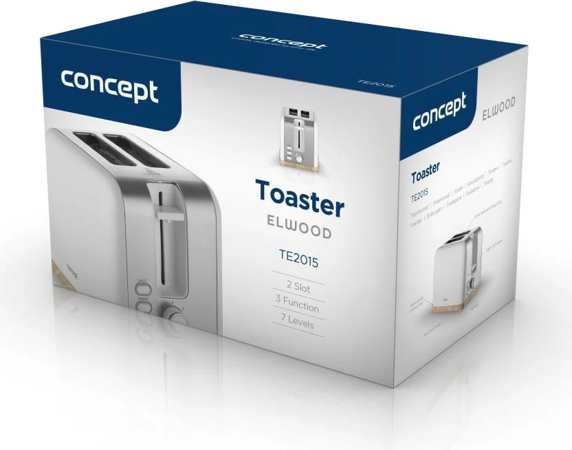 Toster Concept Elwood TE2015, 2 rezini, bel