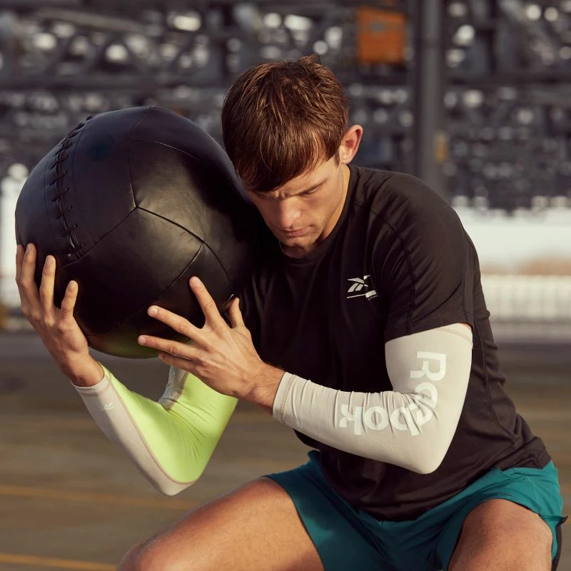 Kompresijske rokave za vadbo Activchill, Reebok, bele in modre Kompresijske rokave za vadbo Activchill, Reebok, bele in modre