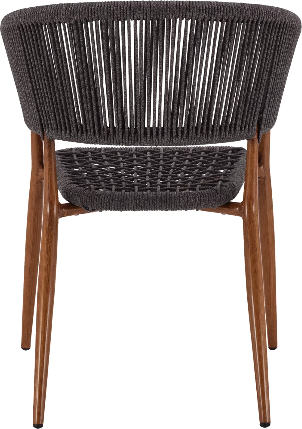Aluminijasti naslanjač EULO FH5783.11 rjav-sintetični ratan siv 55,5x63,5x78Hcm