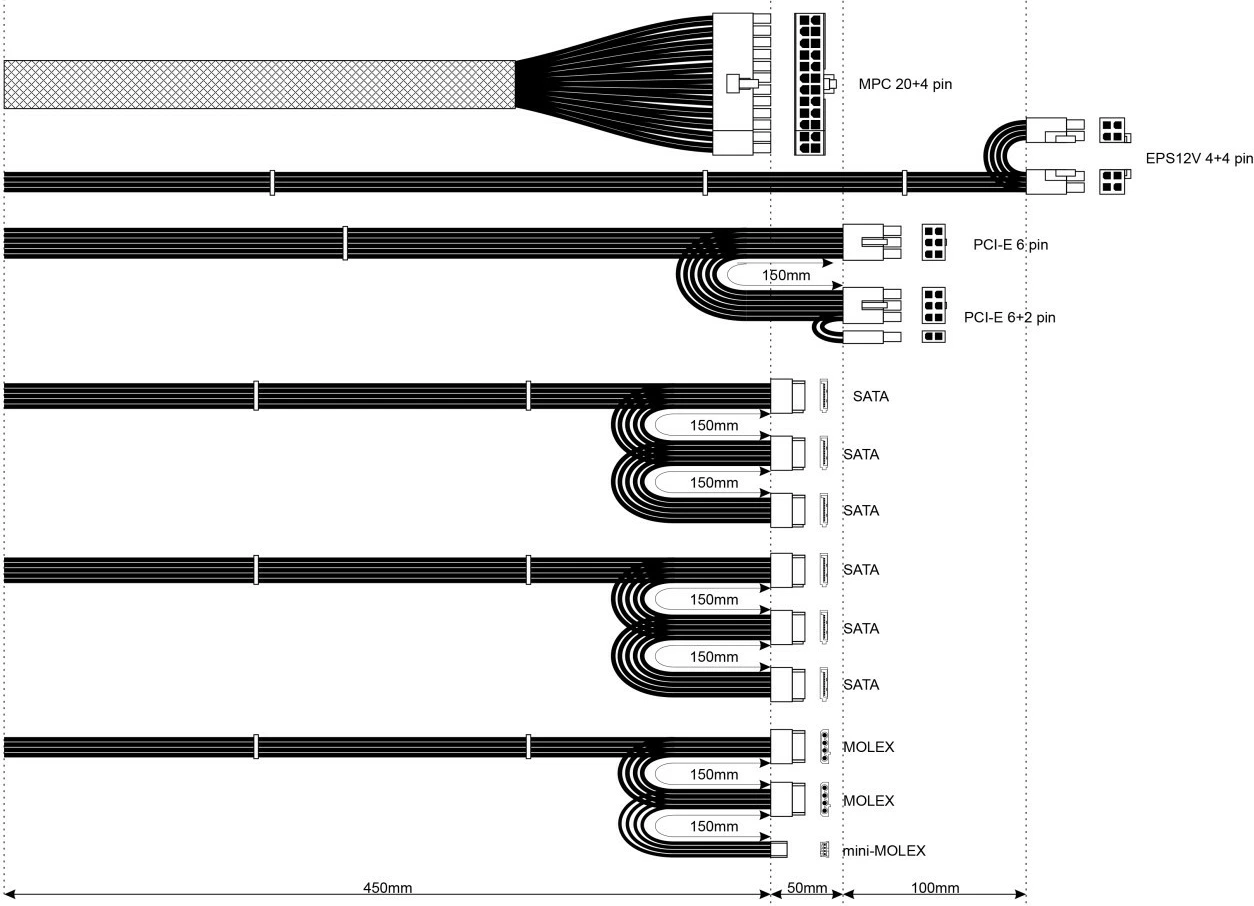 Napajalnik AKYGA AK-U4-400, 400W, 80 PLUS Bronze, modularen, črn