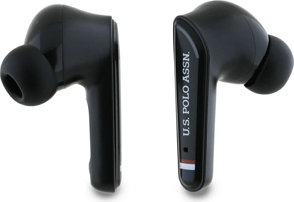 Brezžične slušalke TWS DH Logo, U.S. Polo Assn., Bluetooth 5.4, s polnilno škatlico, črne