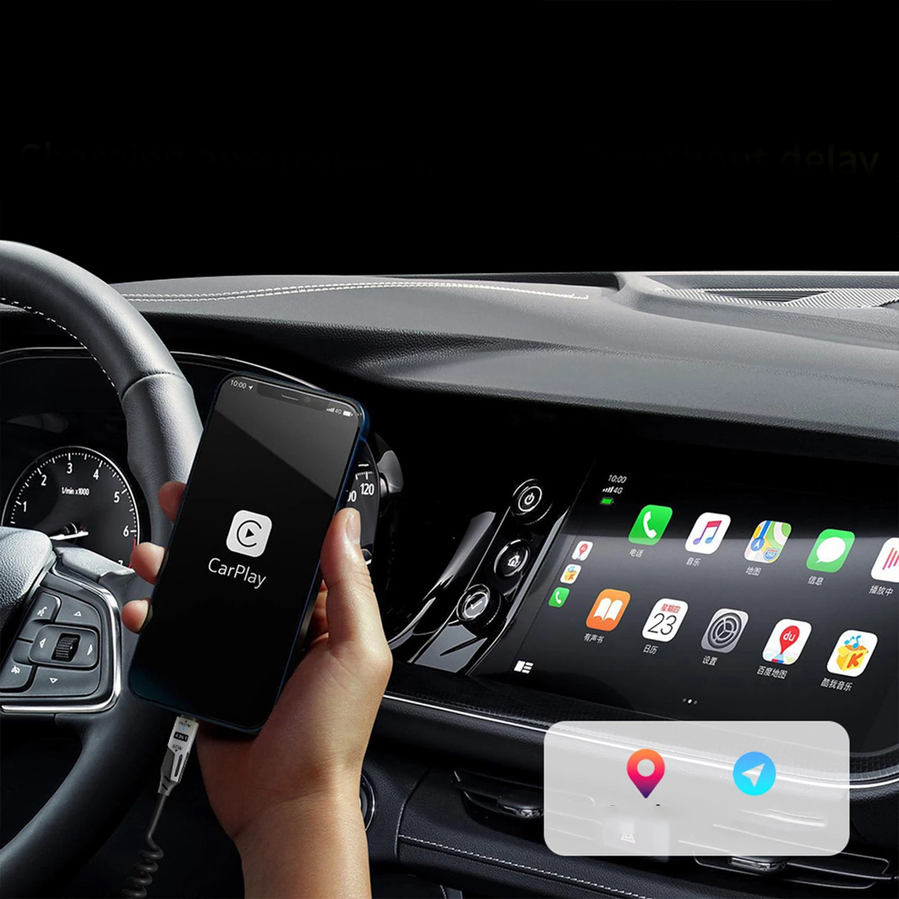 Kabel 4-v-1, 1,5 m, 65W, USB-A/USB-C na Lightning/USB-C Dudao L20 Pro, črn