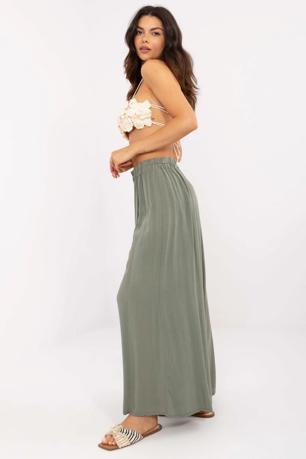 Culottes ženske Och Bella 210678, zelene