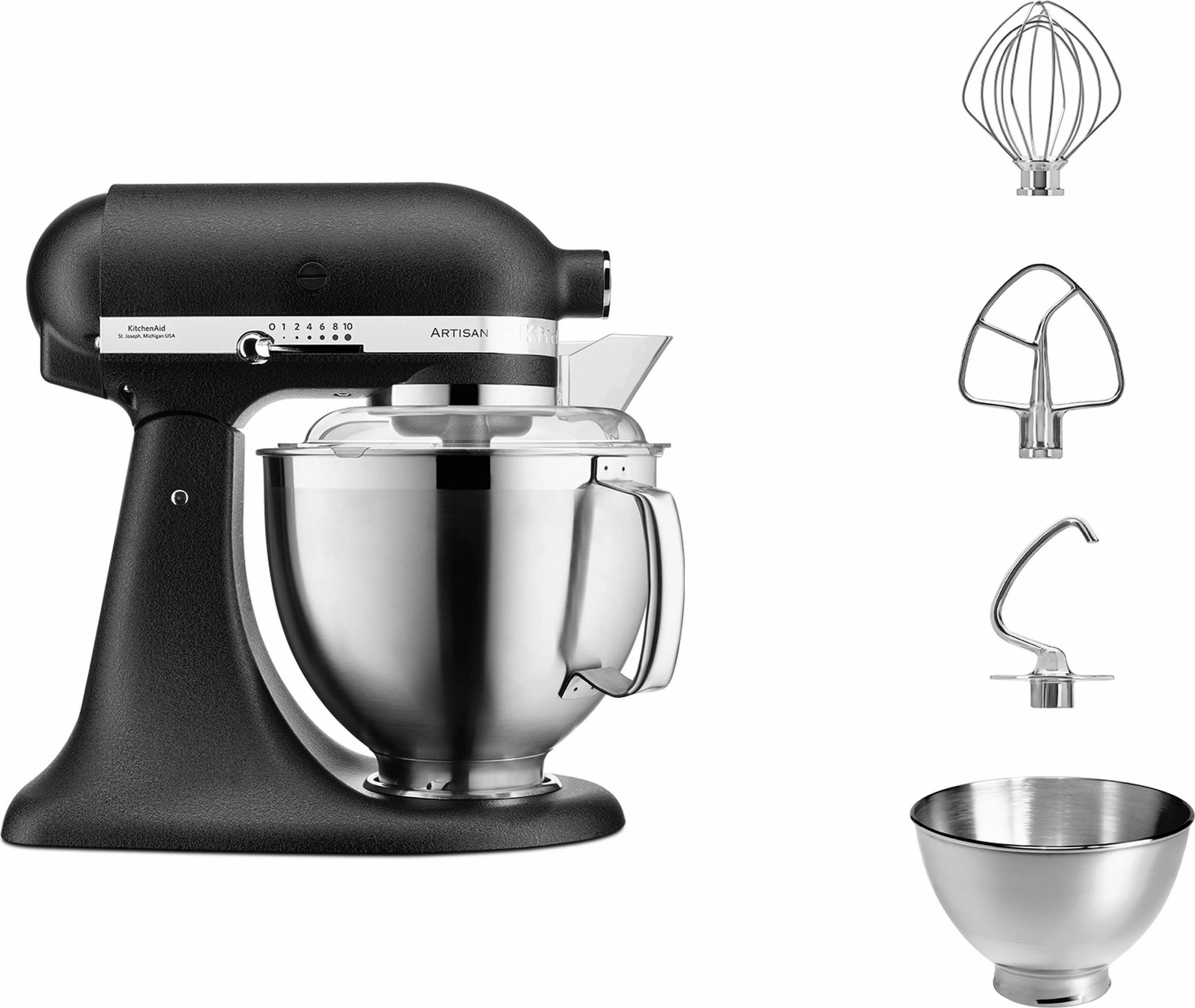 Kuhinjski mešalnik KitchenAid 5KSM185PSEBK, 4,8 l, truffle črn