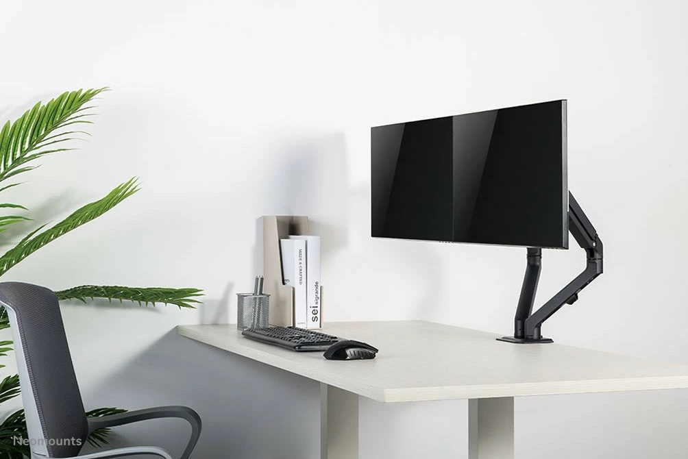 Nosilec za dva monitorja Neomounts FPMA-D650DBLACK, 17–27 palcev, nastavljiva višina z gas spring, črn Nosilec za dva monitorja Neomounts FPMA-D650DBLACK, 17–27 palcev, nastavljiva višina z gas spring, črn