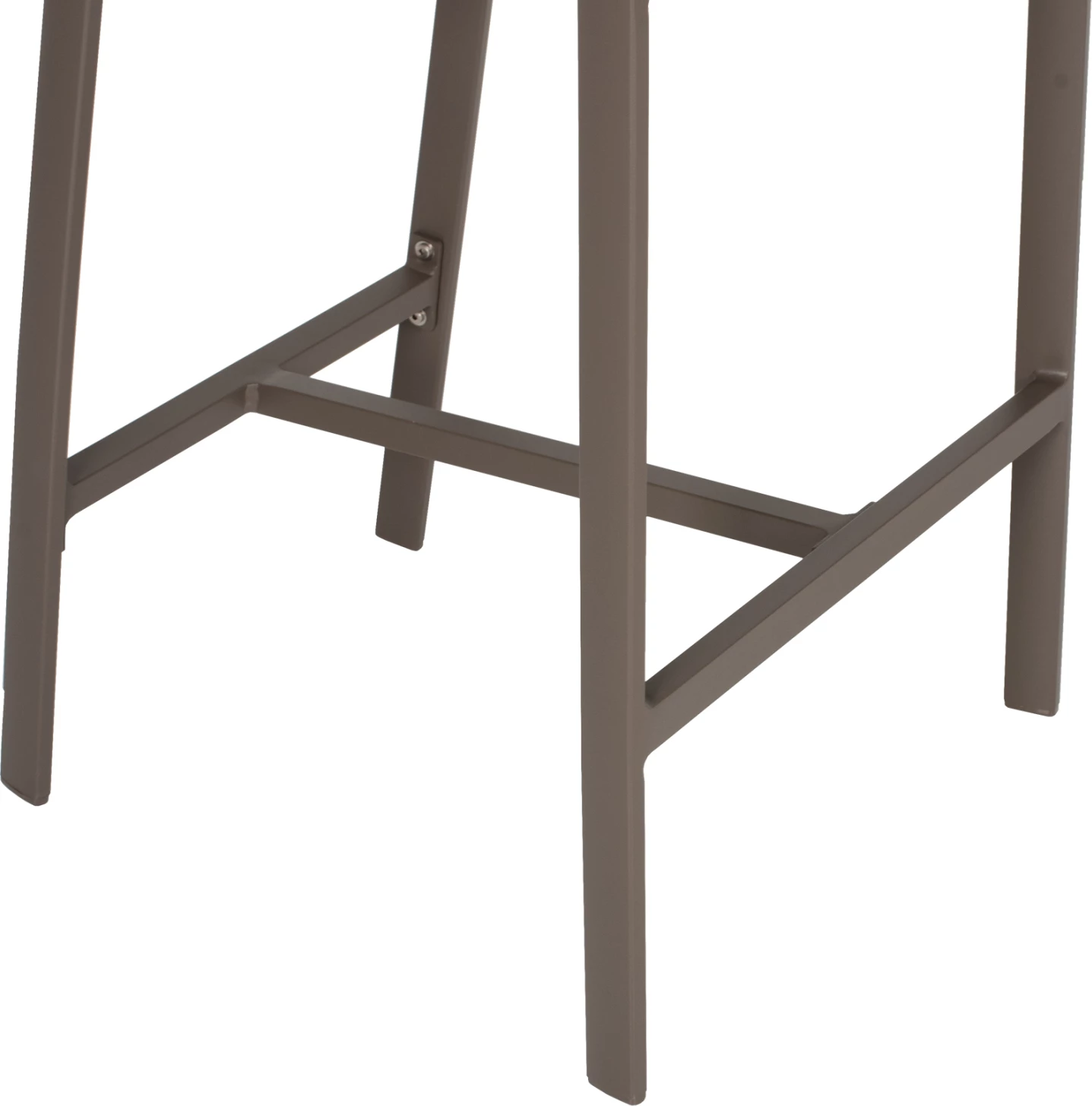 Barski stol aluminij z nasloni za roke šampanjske barve PE ratan tekstil bela 56x58x105Hcm.FH5892.03