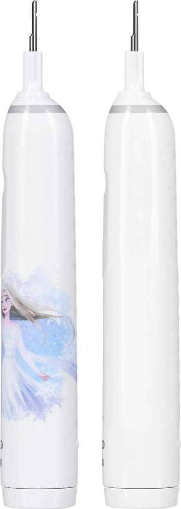 Električne zobne ščetke za odrasle in otroke Braun Oral-B Pro 3 3000 White + Oral-B Junior Frozen 6+, 2 kosa, bela