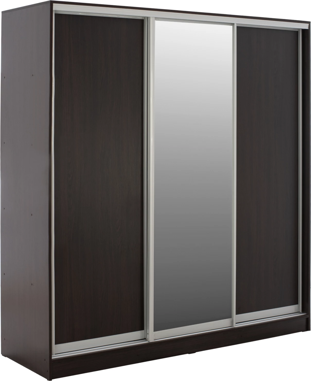 Garderobna omara ADLER drsna melamin wenge z ogledalom 3-delna 240x60x240H FH2462.02