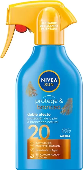 Sprej za sončenje NIVEA Protect & Bronze SPF20, unisex, 270 ml