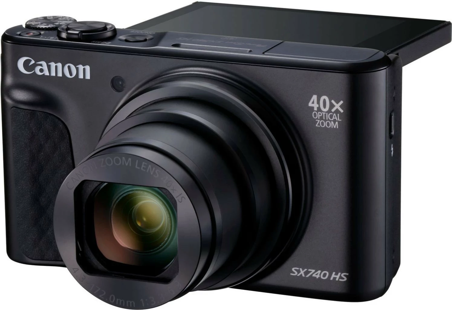 Kompaktni fotoaparat Canon PowerShot SX740 HS, 20,3 MP, 40x optični zoom, 4K, Wi‑Fi, črn