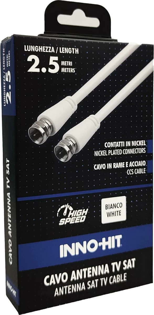 Antenski kabel Inno-Hit E84623, 2,5 m, bel