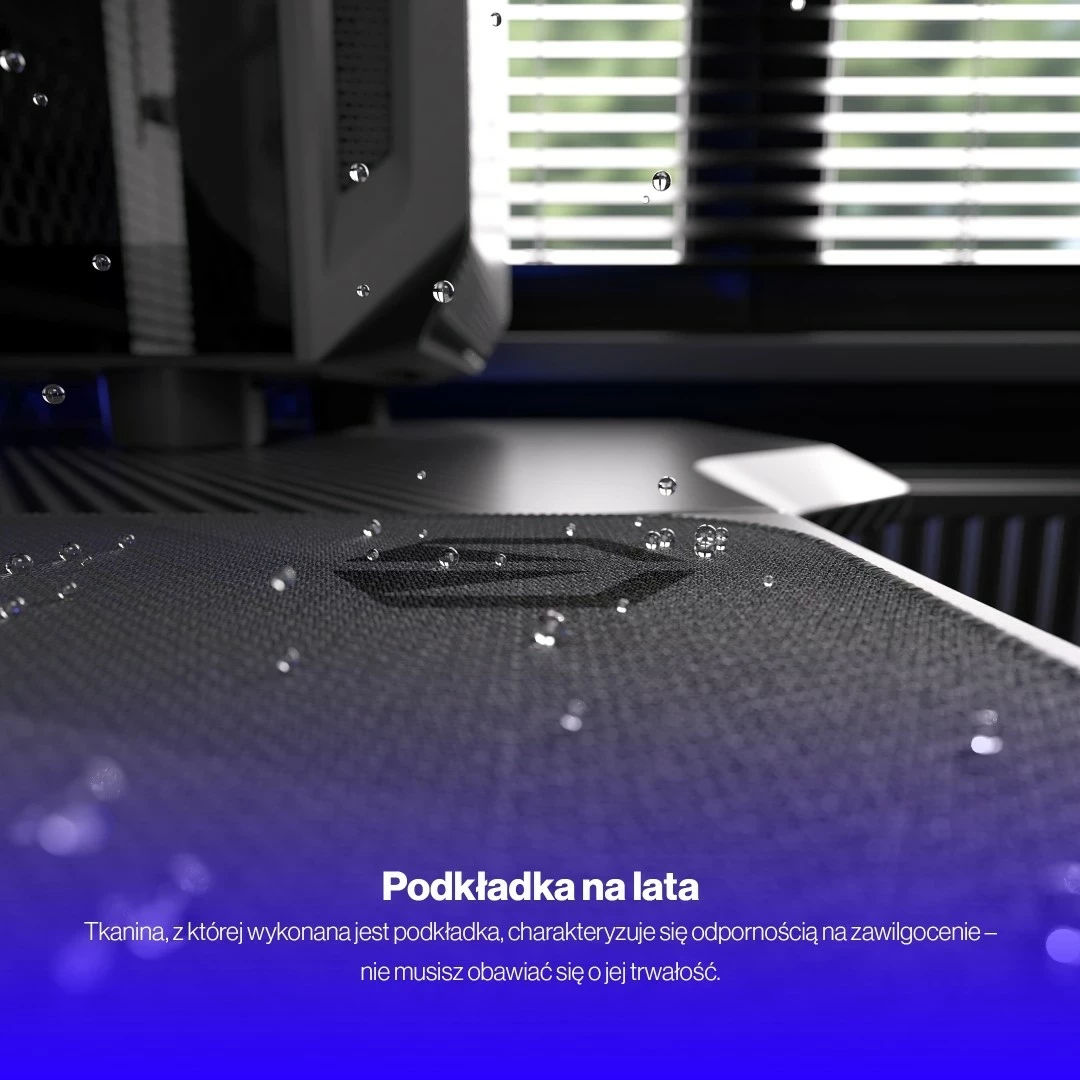 Mauspad za igralce Crystal Black XL Endorfy, bel in črn