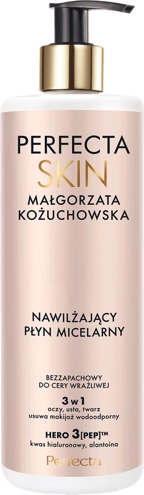 Micelarna voda 3-v-1 za ženske, vlaženje kože Perfecta Małgorzata Kożuchowska, 400 ml