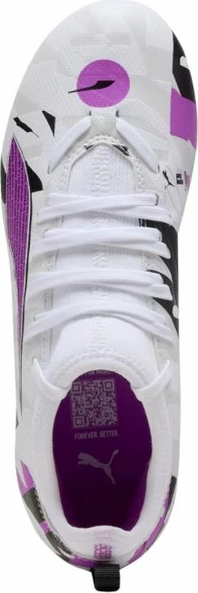 Futbalske kopačke za otroke, bele in vijolične, Puma