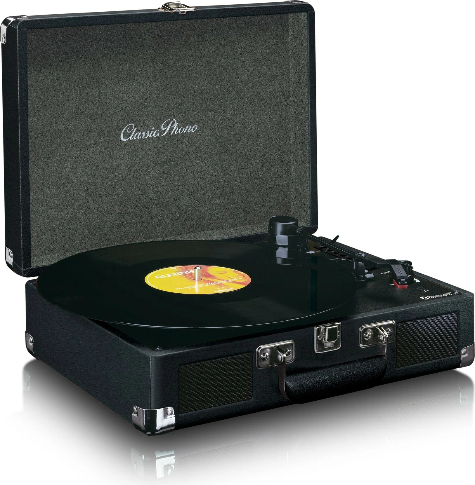 Gramofon, Bluetooth, 2 zvočnika, USB, Lenco TT-115, črn Gramofon, Bluetooth, 2 zvočnika, USB, Lenco TT-115, črn
