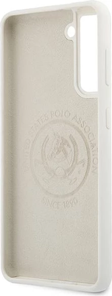 Silikonska maska z logotipom U.S. Polo Assn. za Samsung Galaxy S21, bela