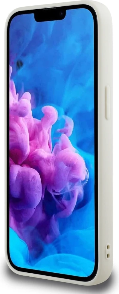 Ovitek z reliefnim tiskom Peony in trikotnim logotipom, Guess, MagSafe, za iPhone 16e, bež