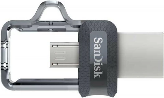 Pendrive Ultra Dual Drive m3.0, SanDisk, 128GB, USB 3.0/microUSB, sivo/srebrn Pendrive Ultra Dual Drive m3.0, SanDisk, 128GB, USB 3.0/microUSB, sivo/srebrn