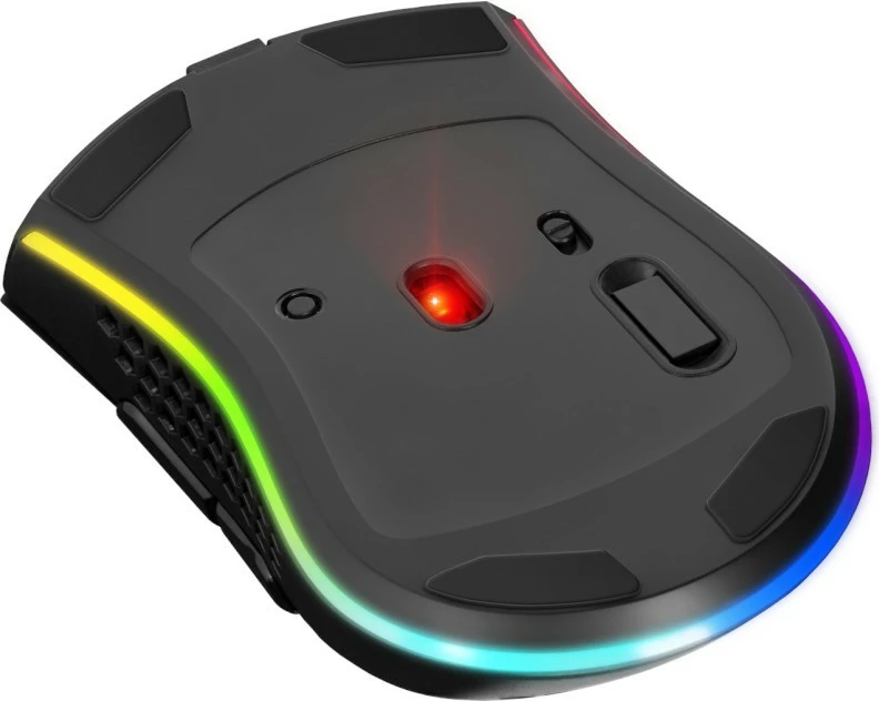 Brezžična igralna miška, Defender Warlock GM-709L, RGB, 2400 dpi, črna