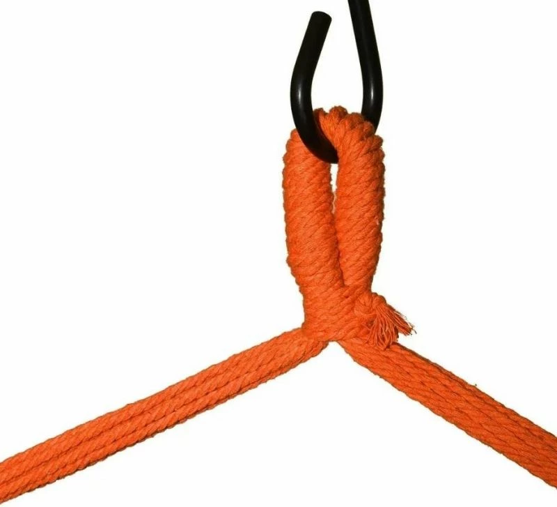 Kompaktna kemping viseča stol Royokamp 100x100 cm, oranž