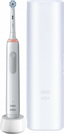 Električna zobna ščetka Oral-B Pro 3 3500, potovalni etui, bela
