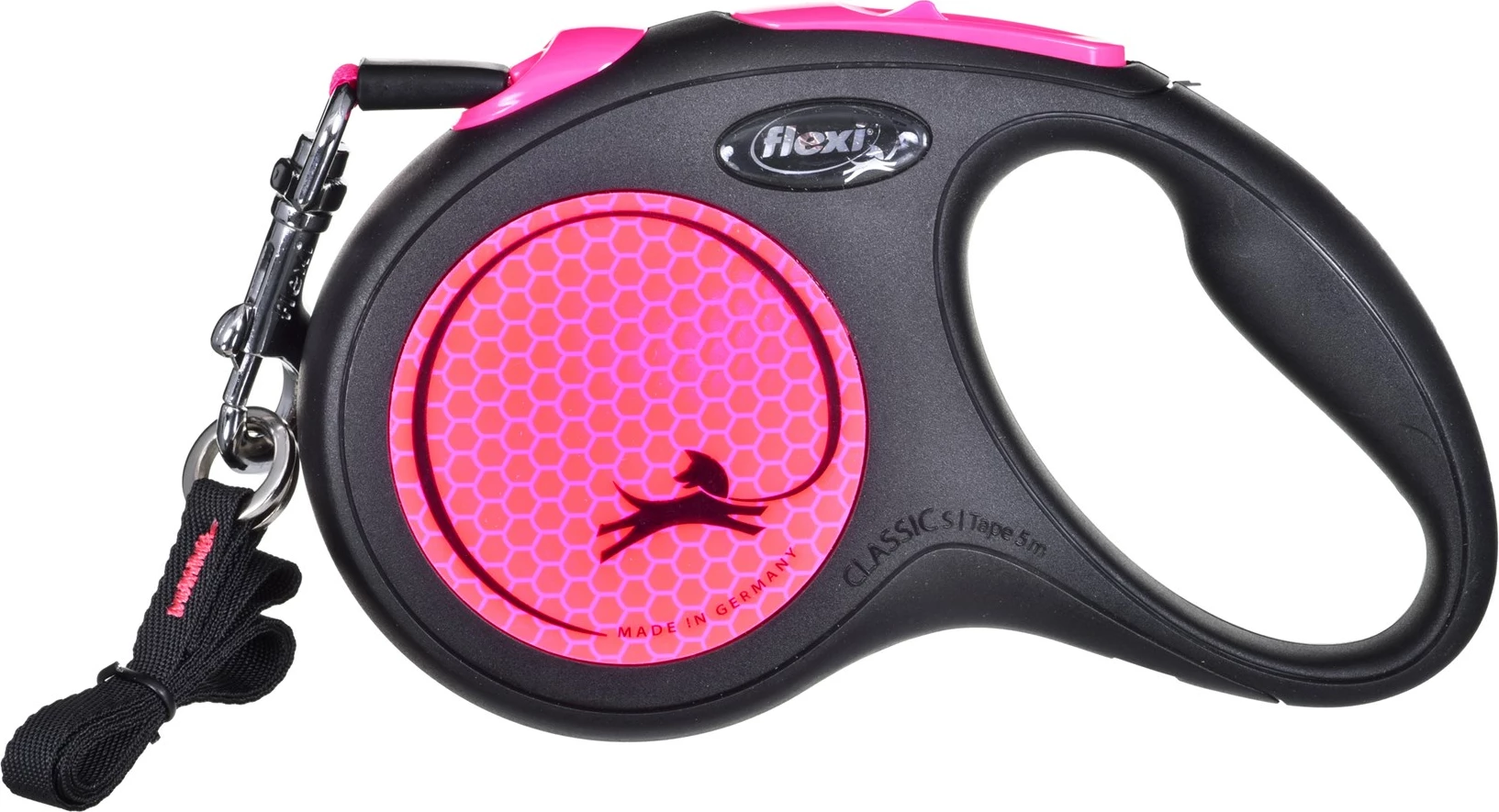 Povodec Flexi za pse, neonska barva, 5 m