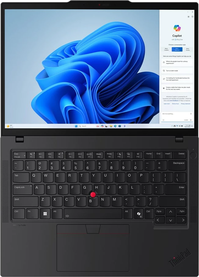 Prenosnik Lenovo ThinkPad T14 Gen 5, 14", Intel Core Ultra 7 155U, 16 GB RAM, 512 GB SSD, Windows 11 Pro, črn