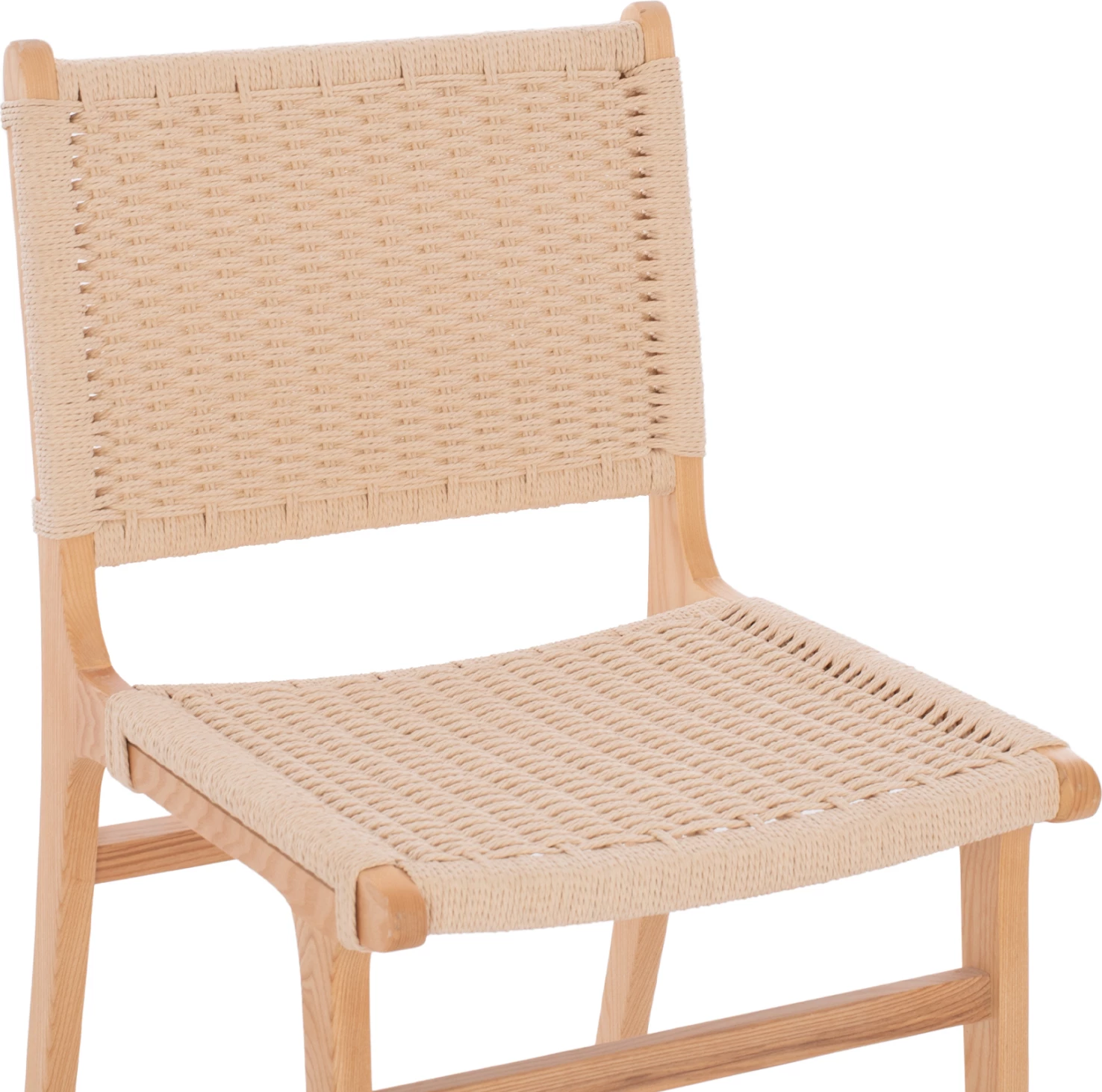 Stol iz kavčukovca z naravno pleteno vrvjo 50x60x87H