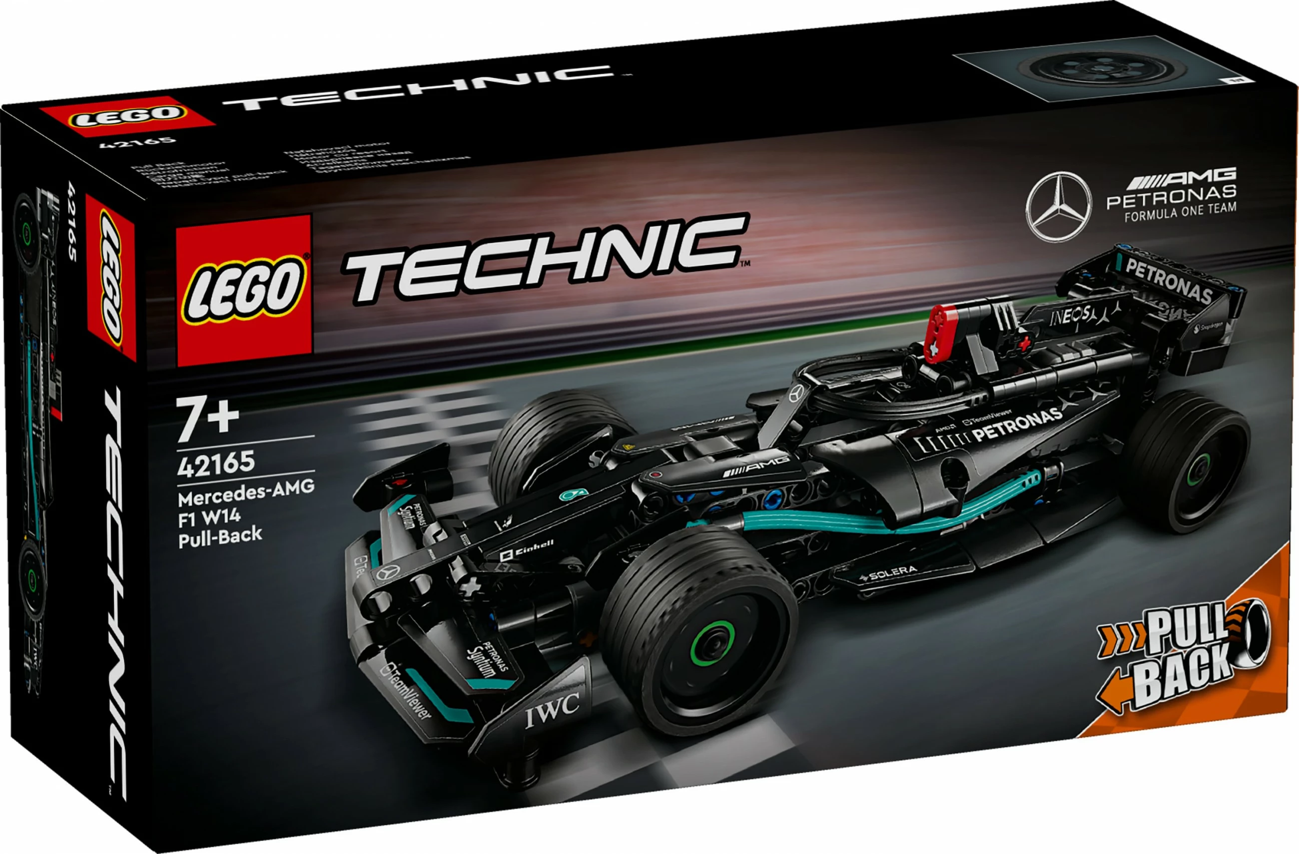 Model dirkalnika Mercedes-AMG F1 W14 E Performance, set LEGO Technic, 240 delov, večbarven
