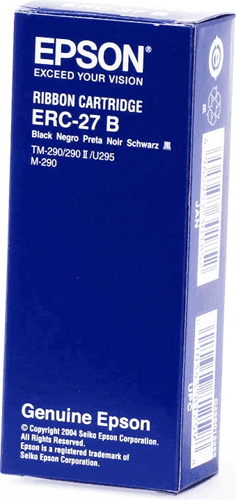 Najlonski barvni trak za iglični tiskalnik, Epson ERC-27B C43S015366, črn